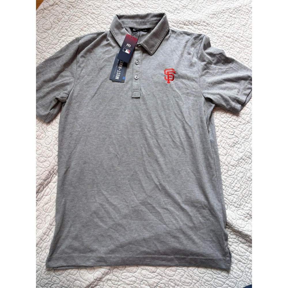 TravisMathew MLB San Francisco Giants The Zinna Polo Shirt Grey Mens Small